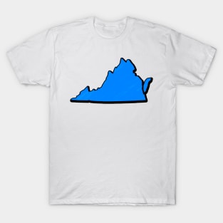 Bright Blue Virginia Outline T-Shirt